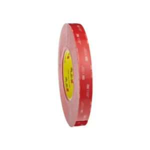 CINTA DOBLE FAZ TRANSPARENTE 3M VHB ROJO 19MM x 25MTS